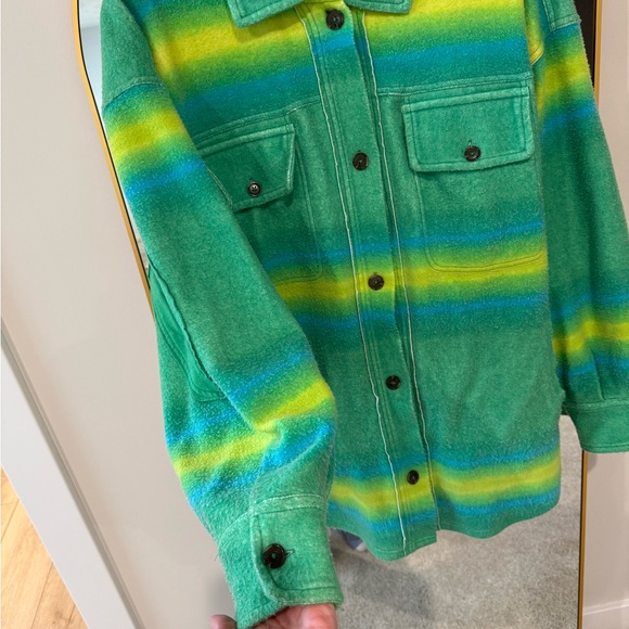 Free People Green Textured Jacket - Picture 8 of 8